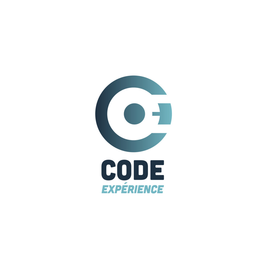 Logo code experience blanc